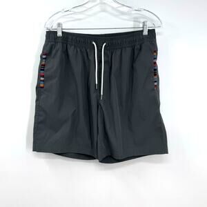 Wowie Nomad 3.0 Shorts Men L Gray Aztec Southwest Drawstring Outdoor Gorpcore